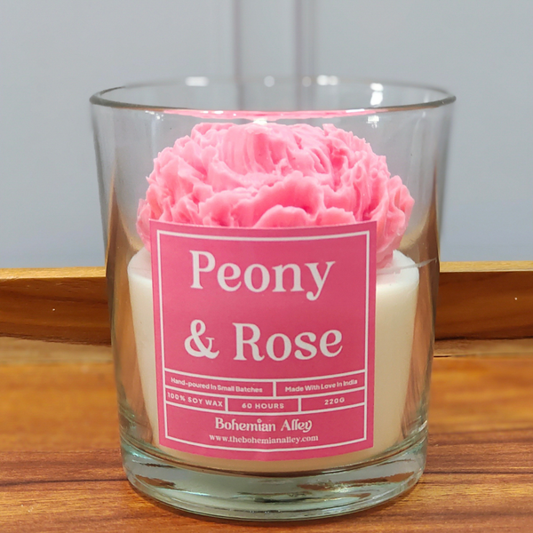 Peony & Rose Scented Candle