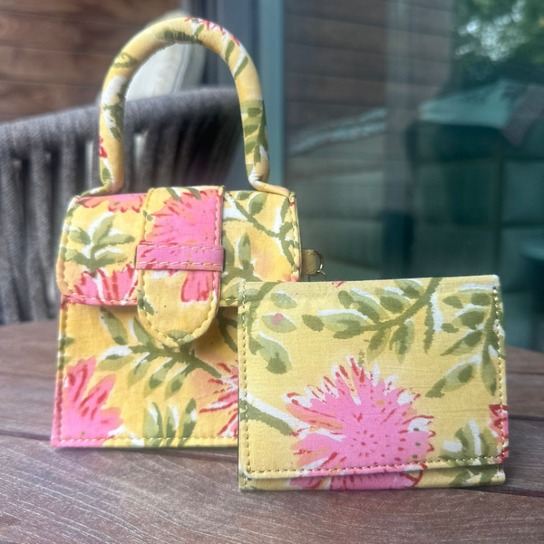 Itsy Bitsy & Mini Wallet Combo - Yellow Bliss